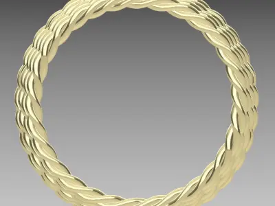 Rope ring model part 3D print model