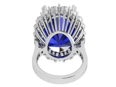 Oval Cluster Ring 4486 3D print model