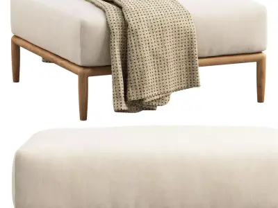 Brown Jordan Maldives Ottoman 3D model