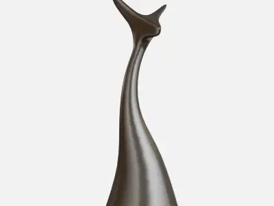 Metal fox Low-poly 3D model