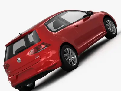 Volkswagen Golf 7 3-Door 2013 3D model