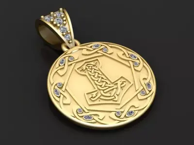 bold round medallion design 3D print model