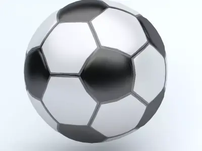 SOCCER BALL ICON Low-poly 3D model