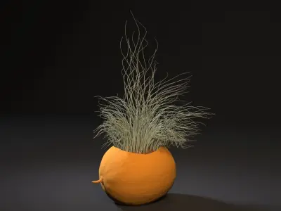 planter set plant in pot 3D print model