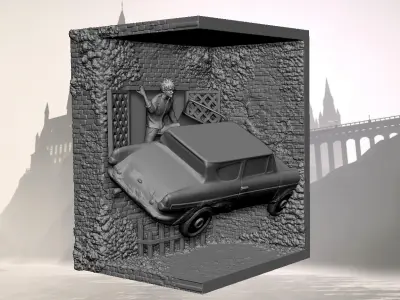 Lamp Harry Potter escapes from home in Ron Weasleys car 3D print model