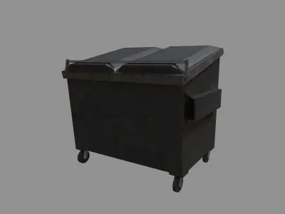 Multi Game Engine AAA Quality PBR Asset - Old Trash Dumpster Low-poly 3D model
