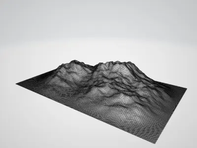 Mountain - Landscape terrain Free low-poly 3D model