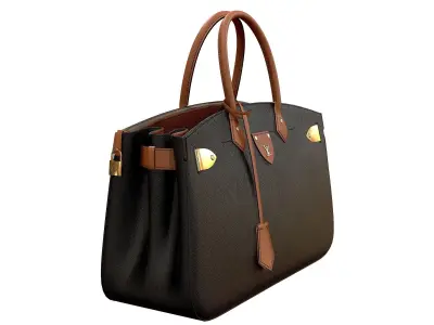 Louis Vuitton bag ALL SET Black Leather 3D model