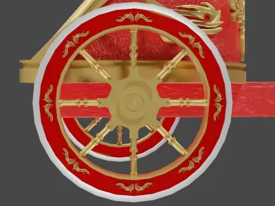 Roman Chariot  Free low-poly 3D model