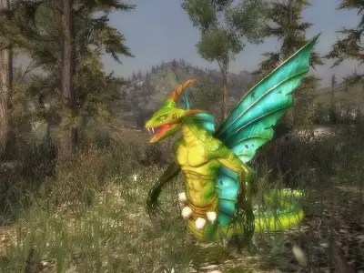 3Dfoin - Basilisk Low-poly 3D model