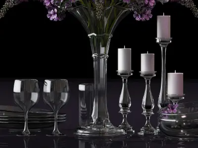 Flower Vase Set 3D model