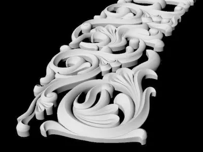 Central decor ornament for furniture 3D model 386