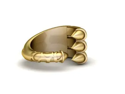 Hip Hop Dragon Punk Ring 3d Printable Model 3D print model
