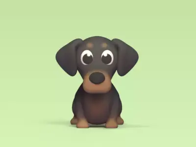 Cute Dachshund 3D print model
