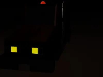 Low-poly Truck PBR Game ready driving Free low-poly 3D model