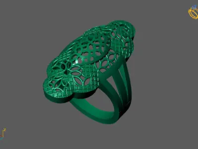 Fancy Womens Rings Plain Rings Ready STL 3DM Models Rings 3D print model 15
