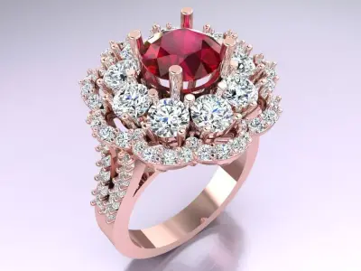 Diamond Ring - Womens Rings - N3359 3D print model