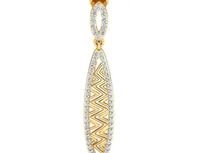 Women Earring 3DM STL OBJ FBX Render Details 3D print model get