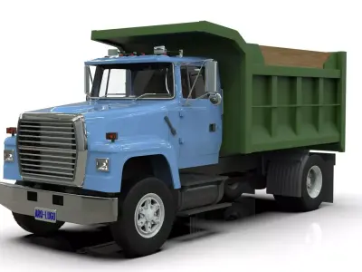 L9000 Single Axle Dump Truck 3D model