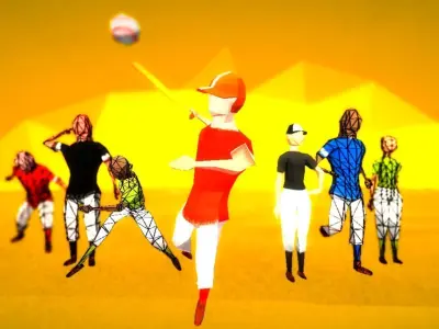 Low Poly Baseball Pack Low-poly 3D model