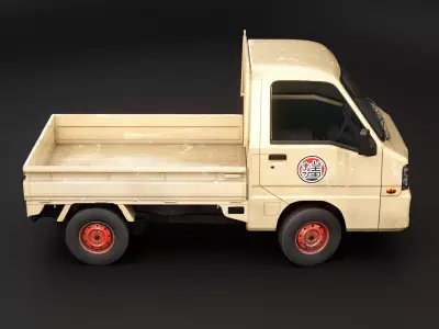 Used Kei Truck Low-poly 3D model