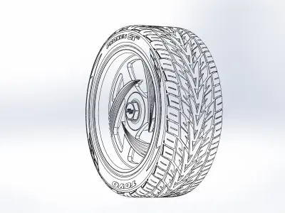 Custom wheels HRBB ULT1 20inch for your scale model 3D print model