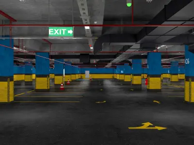 Car Underground Parking 3D model