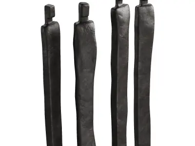 332 interior sculptures 08 abstract figures of people bronze P01 3D model