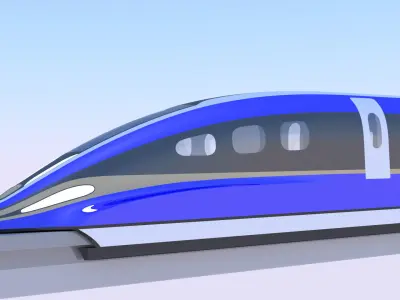 Future maglev and Tesla Robovan 3D Model Pack