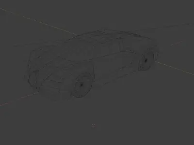 Bugatti Veyron  Low-poly 3D model