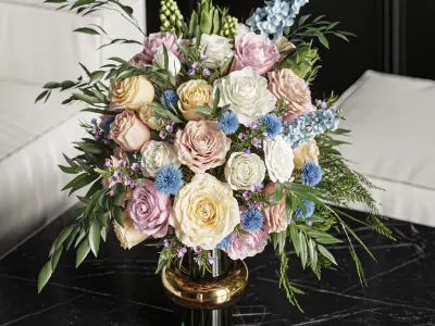 Flower Set 026 Big bouquet 01 3D model