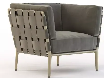 Cane Line Conic Moduler Sectional Sofa Armchair Module 3D model