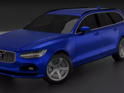 Volvo V90 Low Poly 3D Model Low-poly 3D model