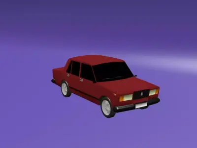 russian car vaz Low-poly 3D model