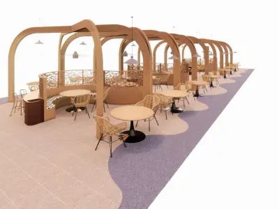 Food Court 1 3D model
