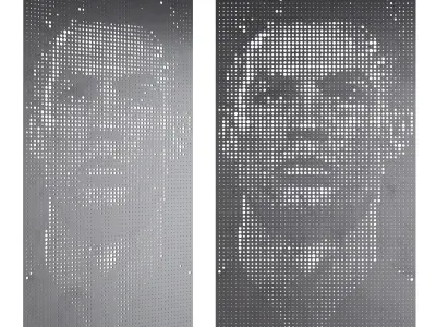 Perforated Panel - Cristiano Ronaldo Low-poly 3D model