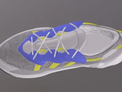 ADIDAS OZWEEGO SHOES PBR Low-poly 3D model