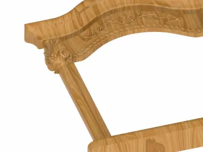 Carved picture frame STL 3D model 12