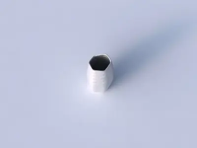 Vase arc hexagon with curved horizontal sections 3D print model