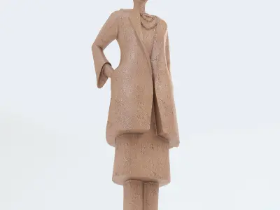 The lady in the coat 3D model