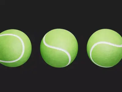 tennis Low-poly 3D model