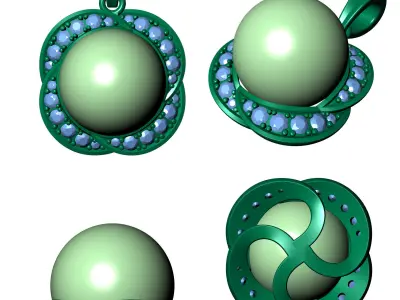 Pearl pendant 3D print model purchase