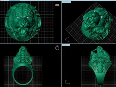 tiger ring  panther 3D print model