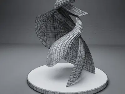 modern Abstract sculpture 05 3D model