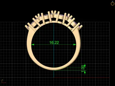 Lux  ring   printable gold jewelry printable 3D model 3D print model purchase