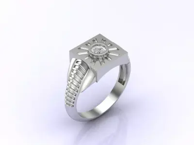 Print Ready STL 3DM  Gents Rings Diamond Men Ring  3D print model 67