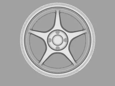 1-24 SCALE ENKEI RP01 RIM  17 INCH 3D print model