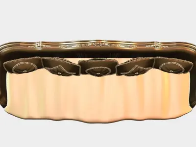 Carved canape for cnc 14 3D model
