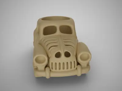 Skeleton Car Pen Holder 3D print model