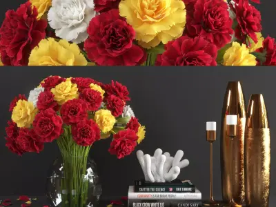 set709 carnations 3D model